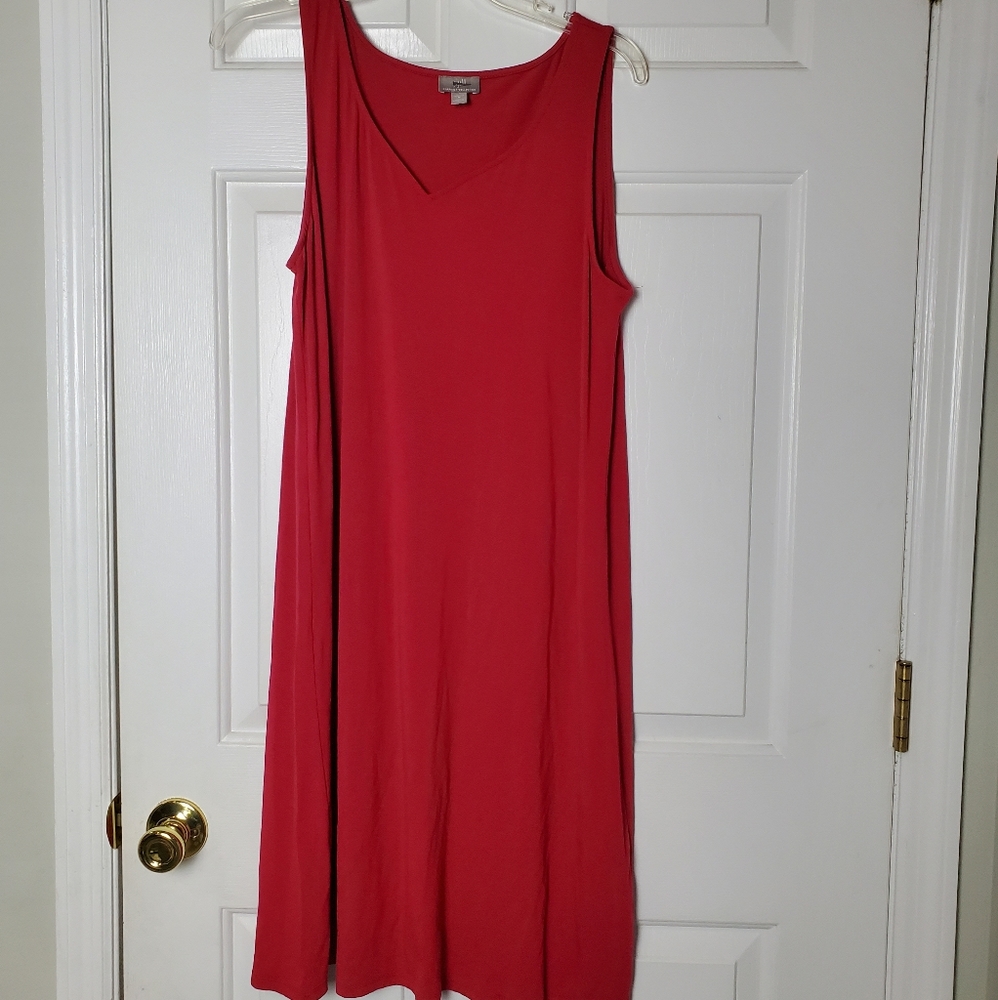 J. Jill V-neck Stretch Knit Pink Dress Medium